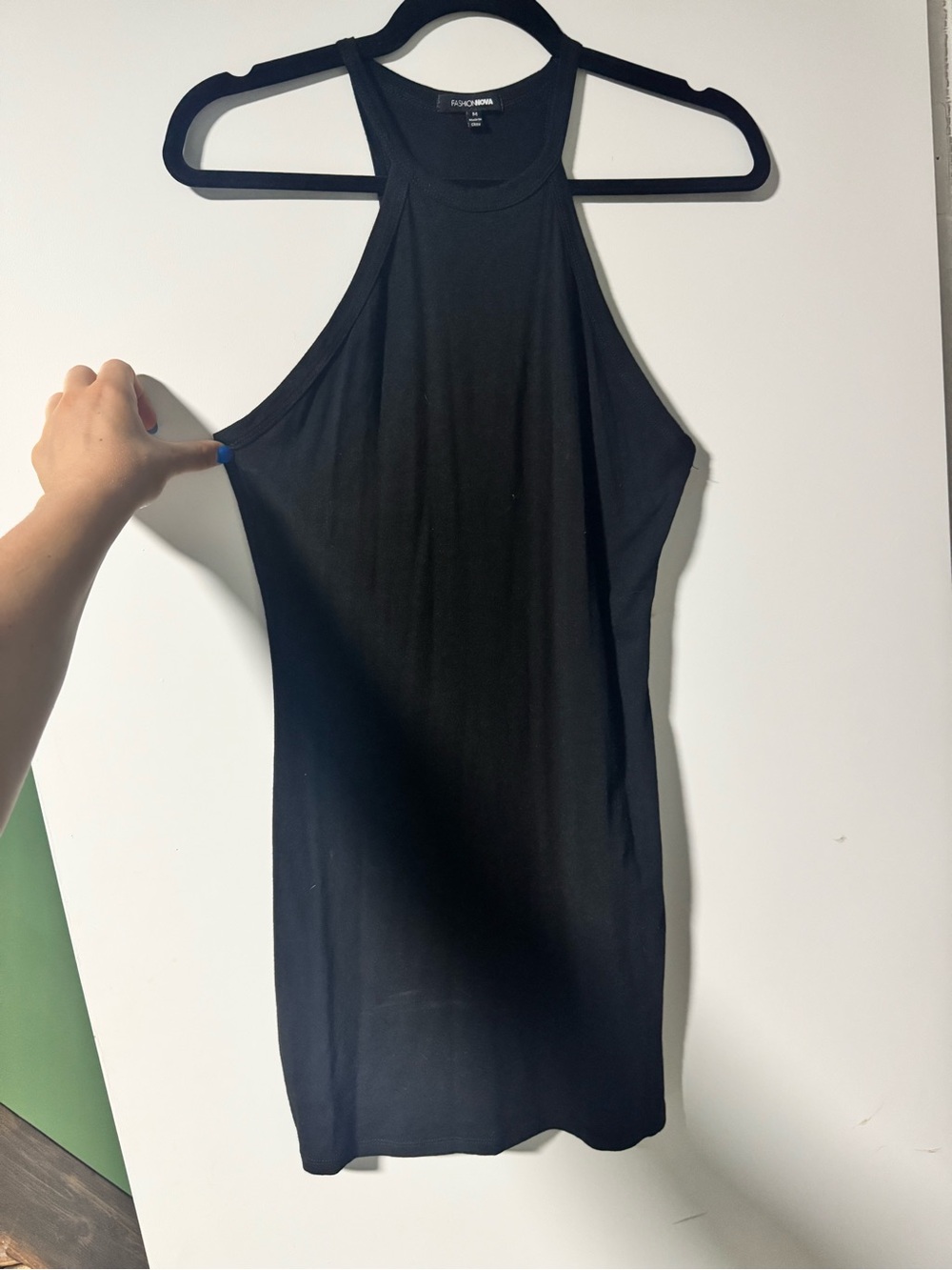 Fashion Nova Black Stretch Crewneck Top